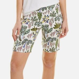 J. MCLAUGHLIN Maisie Bermuda Pocketed Pull-On Gardenside Shorts, Size 12